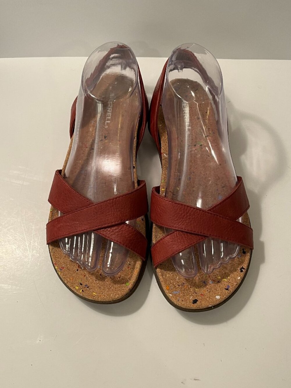 Merrell Napa Valley Sling Back Comfort Sandals Brown Leather Women's Size 8 EUC